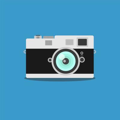 vintage camera flat design vector illustration