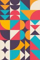 Geometric pattern background texture for poster cover design. Abstract geometric pattern design in retro style. Flat design Vector illustration.