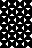 Monochrome Abstract Vector Pattern Design. Geometry abstract shapes design. Minimal geometric monochrome poster, flat retro style vector illustration