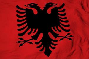 Albanian flag in 3D rendering photo