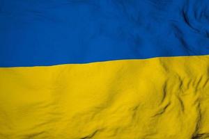 Ukrainian flag in 3D rendering photo