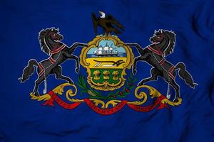 Flag of Pennsylvania in 3D rendering photo