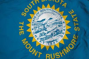 Flag of South Dakota in 3D rendering photo