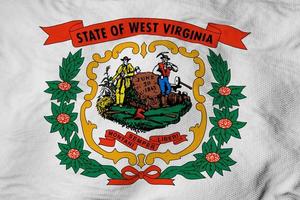 Flag of West Virginia in 3D rendering photo