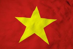 bandera de vietnam en renderizado 3d foto