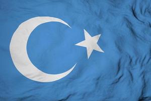 Flag of Uyghur in 3D rendering photo