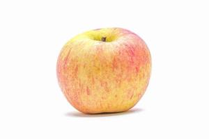 Fresh red apple isolated on white background. photo