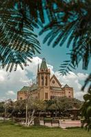 Frere Hall British Building on a Cloudy Day in karachi pakistan. photo