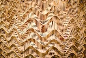 nature background of brown handicraft weave texture bamboo surface photo