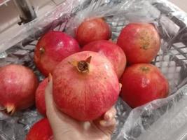 pile of pomegranates photo