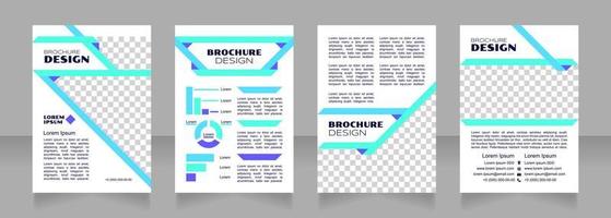 factores de producción diseño de folleto en blanco azul vector