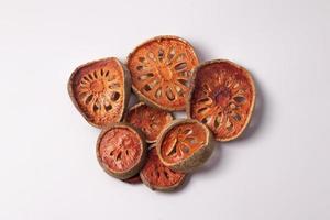 Dried quince on a white background photo