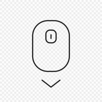 Scroll down computer mouse icon vector