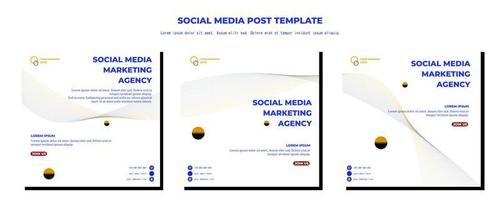 White Vector Social Media Post Template, vector art illustration and text