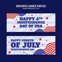 Happy 4th of July - Independence Day USA Web Banner for Social Media Horizontal Poster, banner, space area and background vector