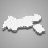 3d map state of Austria vector