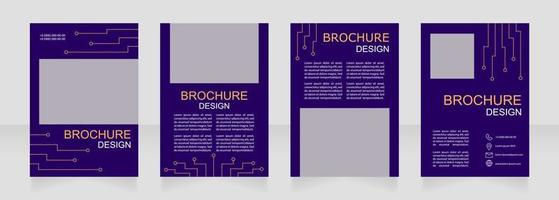 Engineering construction installation blank brochure design vector