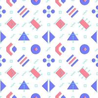 Colorful convex shapes seamless pattern design vector