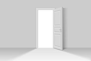Open realistic door vector