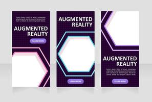 Augmented reality for education web banner design template vector