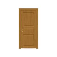 realistic wooden door isolated vector