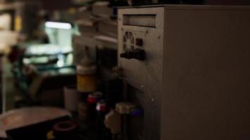 Old computers from the 80s in an abandoned computing center video