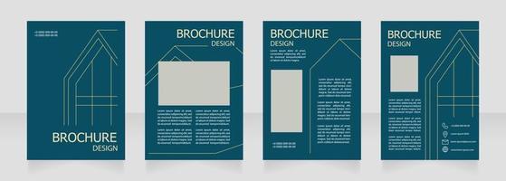 Eco friendly materials for building blank brochure design vector