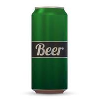 Realistic beer can vector