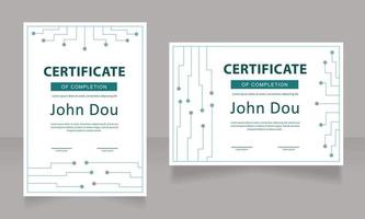 Student certificate design template set vector