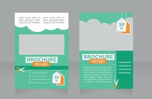 Offering low prices at grocery store blank brochure design vector