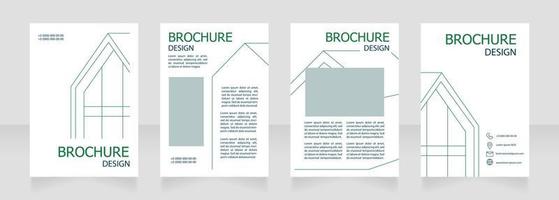 Environment friendly construction materials blank brochure design vector