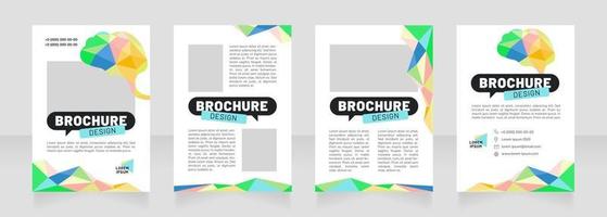 Intellectual development blank brochure design vector