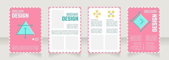 Manicure salon blank brochure design vector