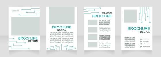 Power transmission system connection blank brochure design vector