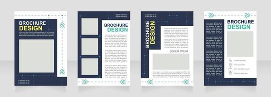 College science course for students blank brochure design vector