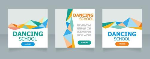 Dance class for junior children web banner design template vector