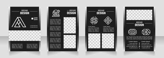 agencia de diseño diseño de folleto en blanco vector