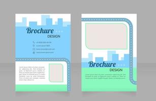 Green taxi service blank brochure design vector