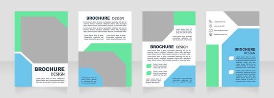 Uso contemporáneo de fertilizantes en el diseño de folletos en blanco de la agricultura. conjunto de plantillas con espacio de copia para texto. colección de informes corporativos prefabricados. 4 páginas de papel editables vector