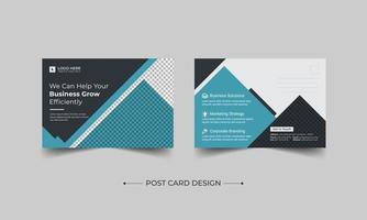 Corporate Professional Business Postcard Design, Coorporate postcard template design. Event Card Design, Direct Mail EDDM Template, Invitation Design ,Print Ready Corporate Professional Business vector