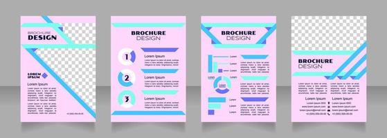 Economic growth pink blank brochure design vector