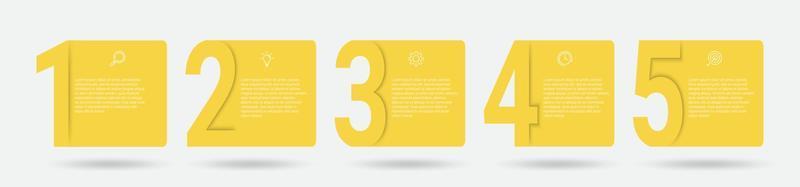 diseño infográfico de línea de tiempo de color amarillo. por concepto de negocio vector