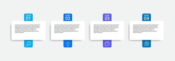 Infographic design with icons and 4 options or steps vector