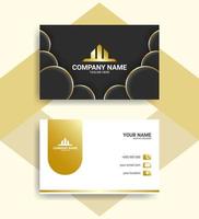 luxury golden business card template vector