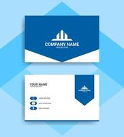 modern and simple business card in blue color vector