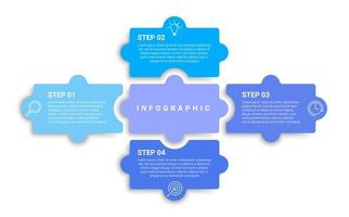 diseño infográfico con iconos y 4 opciones o pasos. infografías para procesos de negocio vector