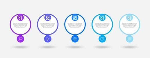 infographic design with 5 icons and options for business concept vector
