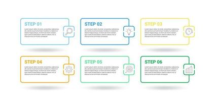 Infographic design with icons and 6 options or steps. infographics for business concept vector