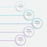 diseño infográfico con iconos y 5 opciones o pasos. infografía para el concepto de negocio vector