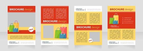 Grocery store sales offers blank brochure design vector